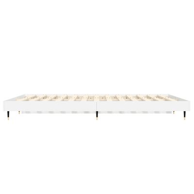 vidaXL Bed Frame High Gloss White 120x190 cm Small Double Engineered Wood
