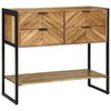 vidaXL Console Table Brown 90 x 35 x 80 cm Solid Acacia Wood