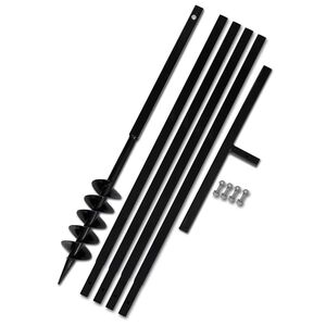 vidaXL Ground Drill with Handle 100 mm with Extension Tube 5 m Steel