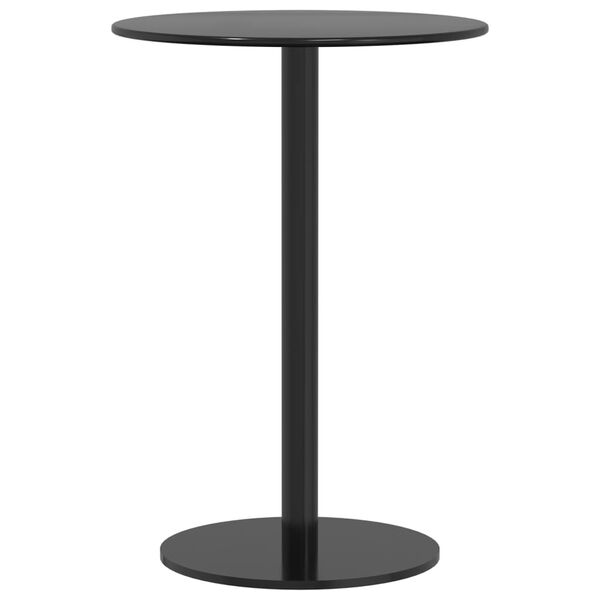 vidaXL Garden Table Round Black Ø50x72 cm Steel