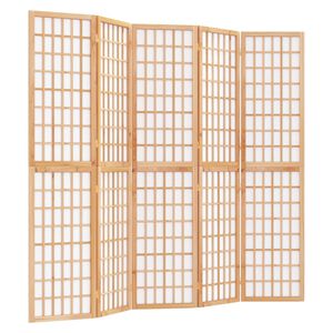 vidaXL Folding 5-Panel Room Divider Japanese Style 200x170 cm