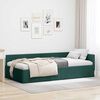 vidaXL Corner Bed Frame Dark Green 90 cm x 200 cm Velvet