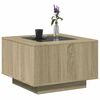 vidaXL Coffee Table with LED Sonoma Oak 60x60x40 cm Engineered Wood
