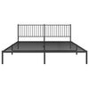 vidaXL Metal Bed Frame without Mattress with Headboard Black 193x203cm