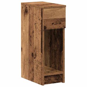vidaXL Bedside Cabinet with Drawer Old Wood 20x36x60 cm