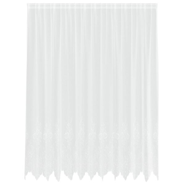 vidaXL Lace Curtain with Curtains Floral White 200 x 300 cm Polyester