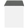 vidaXL Hall Bench White 83 x 38 x 45 cm Engineered Wood and Fabric