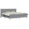 vidaXL Bed Frame with Mattress Light Grey 180 x 200 cm Fabric