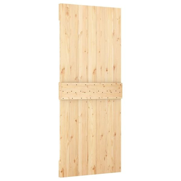 vidaXL Sliding Door with Hardware Set 80x210 cm Solid Wood Pine