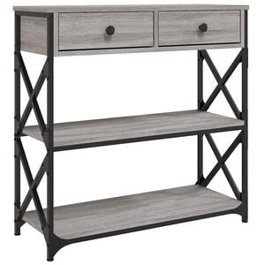 vidaXL Console Table Grey Sonoma 75x28x75 cm Engineered Wood