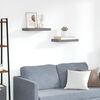 vidaXL Floating Wall Shelves 2 pcs High Gloss Grey 40x23x3.8 cm MDF