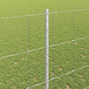 vidaXL Fence with Post Silver 1.4 x 25 m Steel