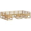 vidaXL Outdoor Sofa Set 10 pcs White Solid Acacia Wood