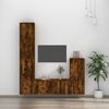 vidaXL 4 Piece TV Cabinet Set Smoked Oak Engineered Wood