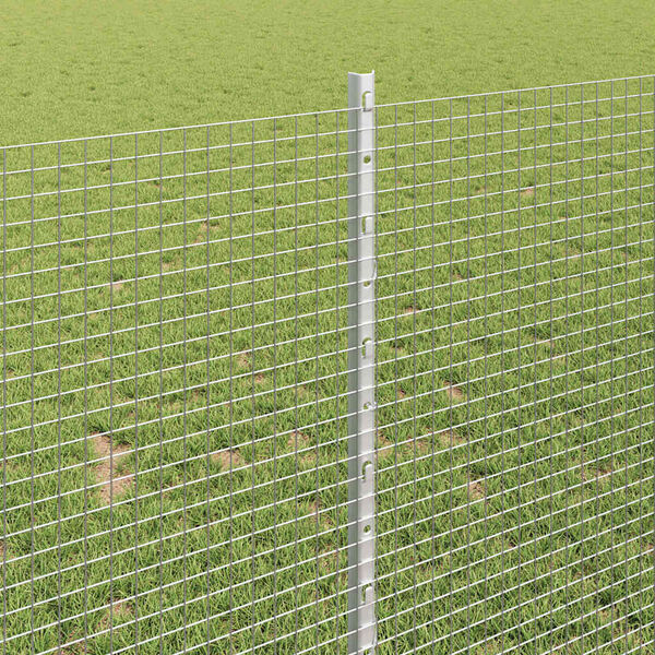 vidaXL Fence and Post Silver 1 x 50 m Steel