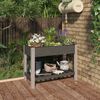 vidaXL Garden Raised Bed with Shelf Grey 100x50x75 cm WPC