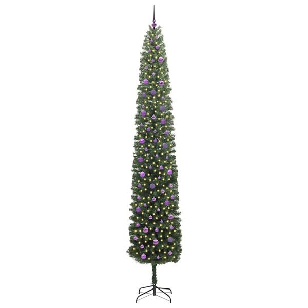 vidaXL Artificial Christmas Tree with 300 LEDs with Stand Green 300 cm