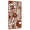 vidaXL Garden Wall Decoration 105x55 cm Corten Steel Gear Wheel Design