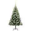 vidaXL Artificial Hinged Christmas Tree with Flocked Snow 120 cm