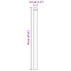 vidaXL Fence Post 2 pcs Silver 70 cm Powder-coated steel