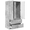 vidaXL Bathroom Cabinet with Drawer Concrete Grey 79.5 x 49 x 156 cm