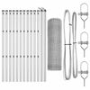 vidaXL Hexagonal Fence Ground Fix 25 x 0.4 m Galvanised Steel Silver