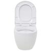 vidaXL Wall-Hung Toilet with Concealed High Cistern Ceramic