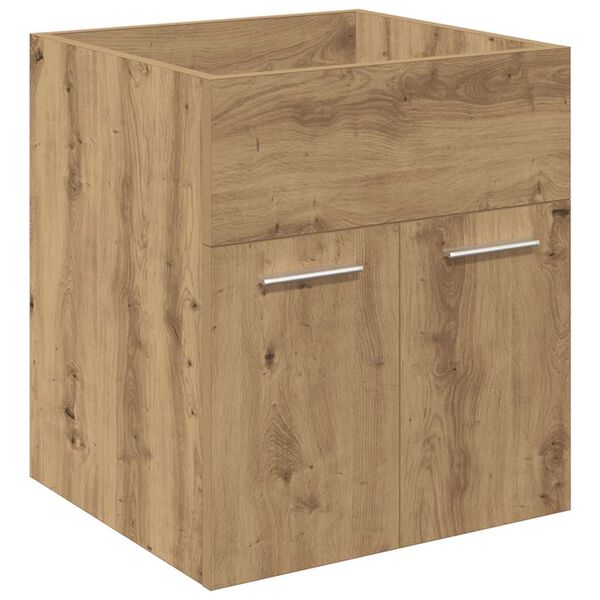 vidaXL Sink Cabinet with Built-in Basin and Faucet Artisan Oak