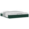 vidaXL Ottoman Bed Frame No Mattress Dark Green 200x200 cm Velvet