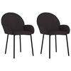 vidaXL Dining Chairs 2 pcs Black Faux Leather