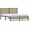 vidaXL Metal Bed Frame without Mattress Sonoma Oak 137x190 cm