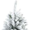 vidaXL Artificial Hinged Christmas Tree Snow Flocked White 150 cm
