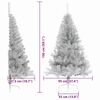 vidaXL Artificial Pre-lit Christmas Tree Silver 150 cm PET