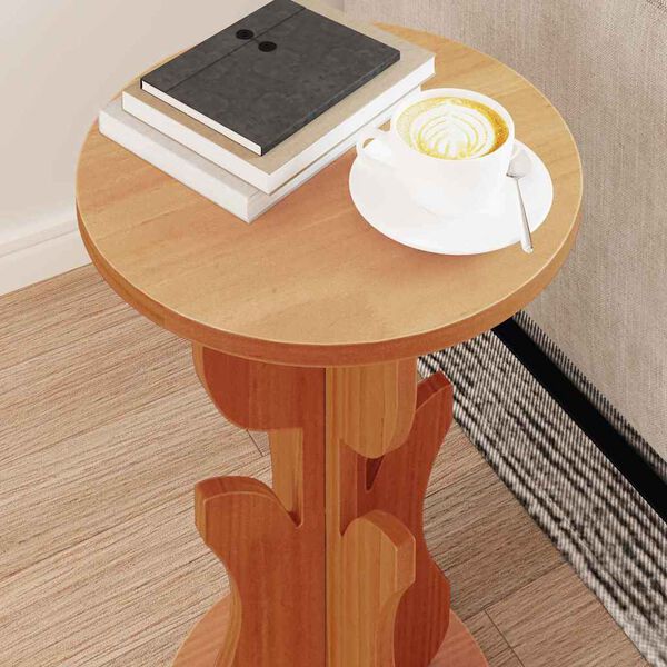 vidaXL Coffee Table Wax Brown 39.5 x 39.5 x 53.5 cm Solid pine wood