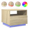 vidaXL Coffee Table with LED Lights Sonoma Oak 50x49x40 cm