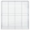 vidaXL Gabion Basket with Cover 200x50x200 cm Galvanised Iron