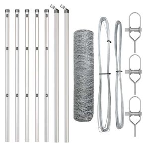 vidaXL Fence Post Silver
