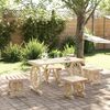 vidaXL 5 Piece Garden Dining Set Solid Wood Fir