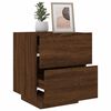 vidaXL Bedside Cabinets with LED Lights 2 pcs Brown Oak Engineered Wood