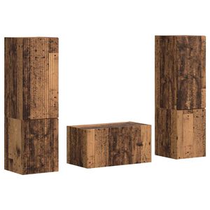 vidaXL TV Cabinet Set 5 pcs Old Wood Engineered Wood