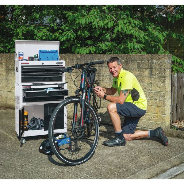 Draper Tools Combo Roller Cabinet and Tool Chest 61.6x33x99.8 cm White