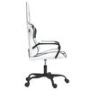 vidaXL Massage Gaming Chair White and Black Faux Leather