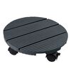 Nature Plant Trolley Round &Oslash;30 cm Anthracite Wood