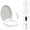 vidaXL Soft-close Toilet Seat with Quick-release Design White
