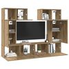 vidaXL TV Cabinet Set Wall-mounted 6 pcs Artisan oak 80 x 30 x 30 cm