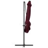 vidaXL Cantilever Garden Parasol with LED lights Bordeaux Red 250x250 cm