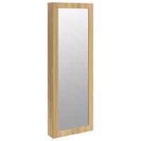 vidaXL Mirror Jewellery Cabinet with LED Lights Wall Mounted