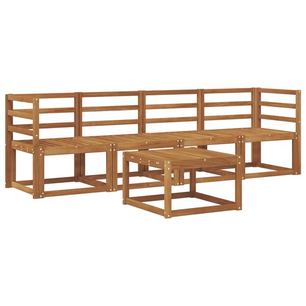 vidaXL Outdoor Sofa Set 5 pcs Natural Solid Acacia Wood