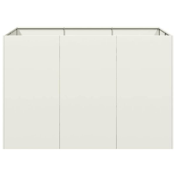 vidaXL Planter White 120x80x80 cm Steel