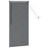 vidaXL Window Blind with Curtains Manual Dark grey Aluminium